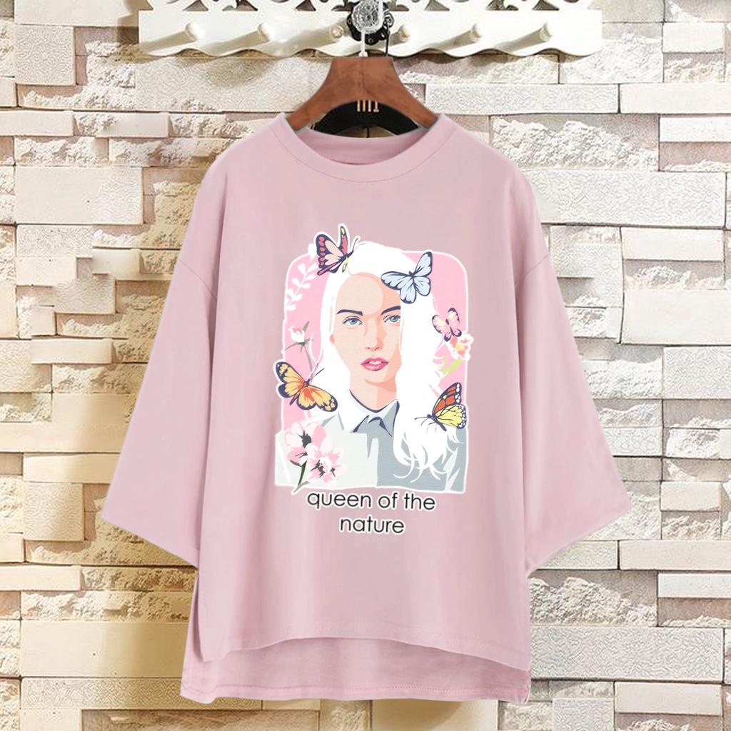 PUFFY_ID Tshirt oversize QUEEN OF NATURE kaos bigsize wanita