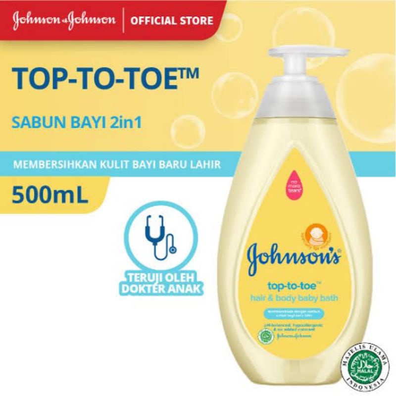 Johnson's Baby Bath Top To Toe Wash Pump 500ml