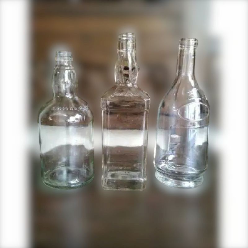 BOTOL KACA UNIK POLOSAN UNTUK PELIHARA IKAN CUPANG/1PCS