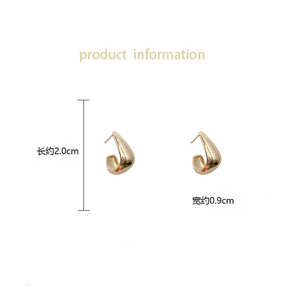 Mxbeauty Anting Perak Retro Vintage Emas Fashion Anting Geometris Logam Perempuan Ear Studs