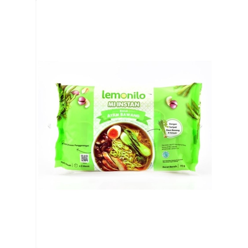 

MIE INSTAN KUAH AYAM BAWANG LEMONILO 70 GR NON FRIED MIE SEHAT