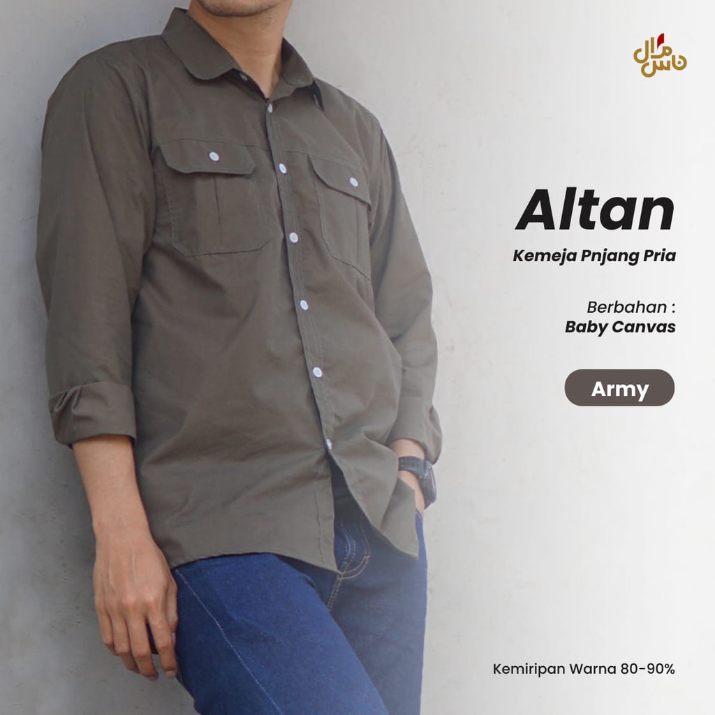 Kemeja Pria Lengan Panjang Semi Parka Model ALTAN