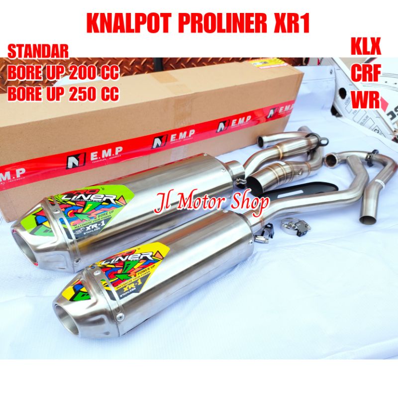 Knalpot Pro Liner Proliner XR1 XR-1 Yamaha WR155 KLX D-Tracker CRF 150 WR 155 Original Norofumi dll