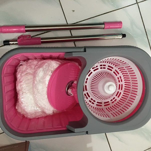 Spin Mop ALAT PEL Stenlis Stainless Peras Putar Otomatis merk Sonic SN604