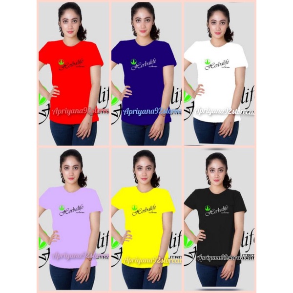 KAOS BAJU HERBALIFE WANITA LENGAN PENDEK KAOS BAJU OVERSIZE JUMBO AP00106 HERBALIFE