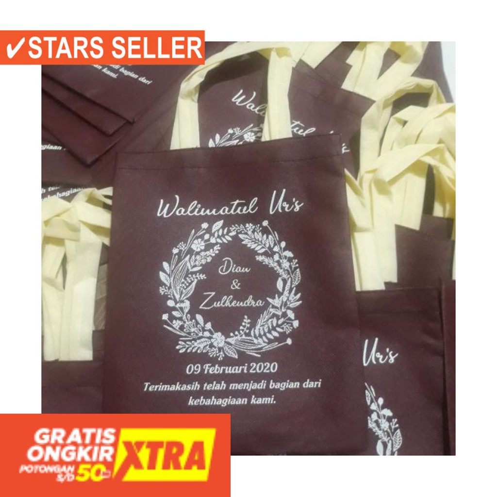 

✨ SOUVENIR MURAH / Ukuran 20x25cm GRATIS SABLON tas wedding/souvenir/undangan/tas undangan/tas