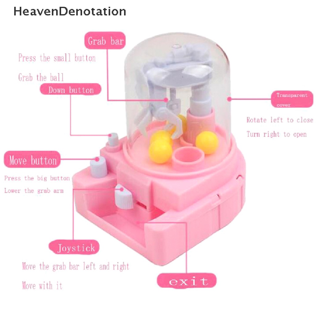 [HeavenDenotation] Mini Candy Machine Small Twisting And Catching Machine Educational Toy Kids Gift