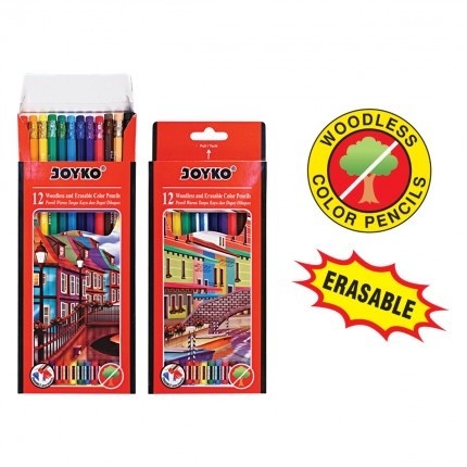 

Joyko Color Pencil 12 Color Erasable / Pensil 12 Warna Joyko CP-109