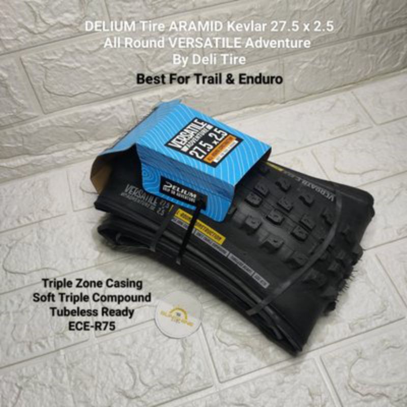 Ban Luar 27.5 DELIUM Tire Aramid Kevlar 27.5x2.5 All Round VERSATILE Adventure By Deli Tire Tubeless