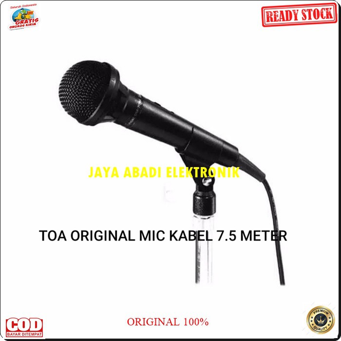 G554 TOA MIC BESI KABEL 7.5 METER MIK CABLE MIKROPHONE DYNAMIC LEGENDARY KARAOKE VOKAL MUSIK AUDIO SOUND PENGERAS SUARA PRO PROFESIONAL PANJANG KABEL 7.5 METER BISA SEGALA JENIS ALAT AUDIO TANPA BATERAI LANGSUNG COLOK SAJA LEBIH PRAKTIS DAN FLEKSIBLE