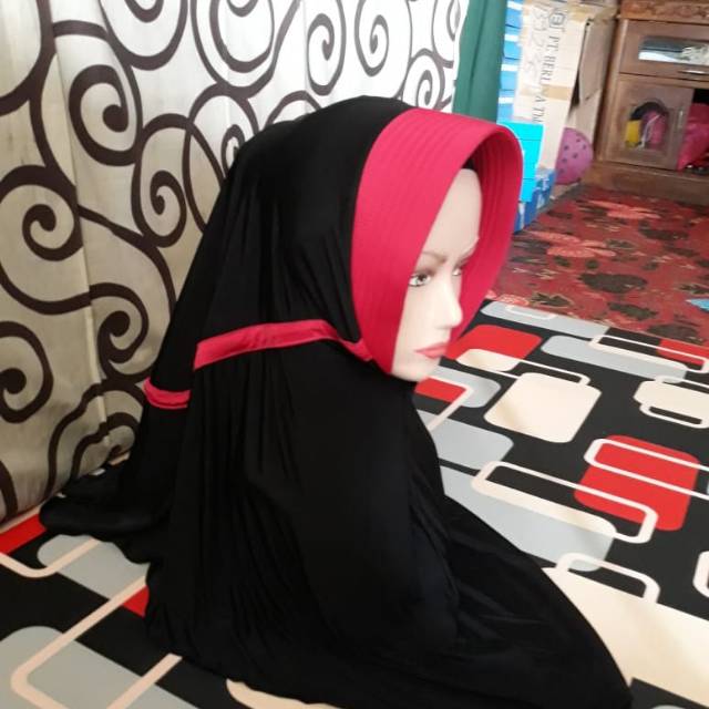 Jilbab Bhayangkari Olahraga kombinasi fanta