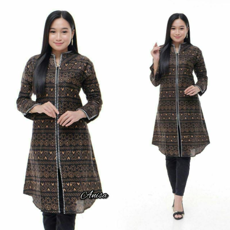 Terlaris SERUT GENES JELITA TUNIC NAVBOR YELBOR WHITBOR CREAMBOR TUNIK BATIK MODERN HRB030 DOLBI DOB