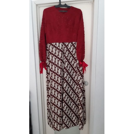 PRELOVED DRESS BATIK BRUKAT bukan ditsy bukan atelier angelina