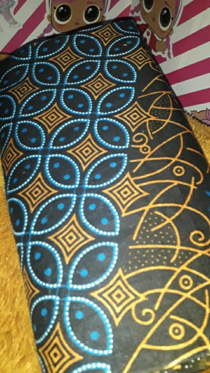 Gamis Batik Motif Seno Biru Madu Merah S.m.l.xl.xxl