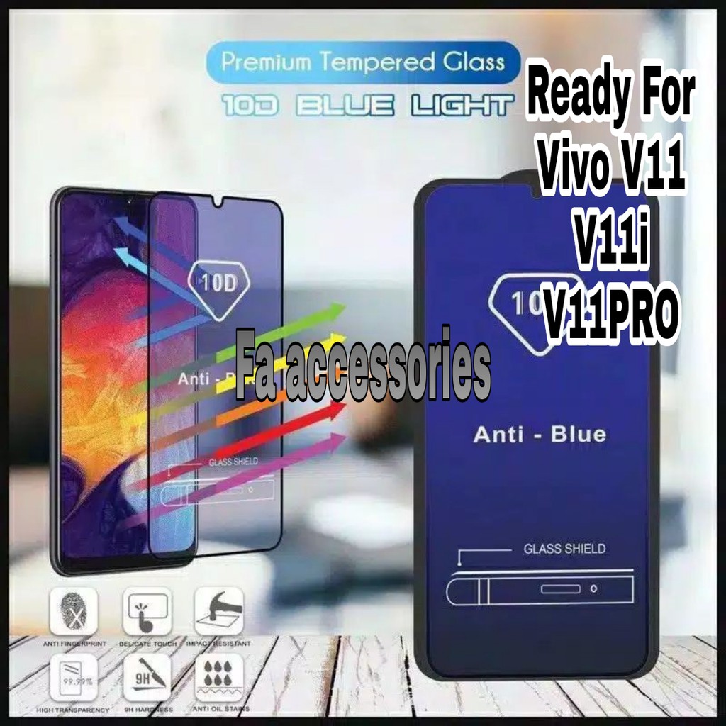 tempered glass blue light 10d 99d vivo v11 v11i v11pro v25 v25e v25pro t1 t1pro pro 5g screen guard