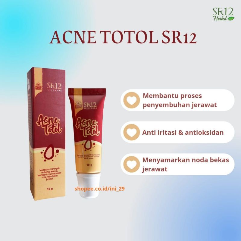 Acne Totol SR12 Krim Jerawat Hormonal - Cream Jerawat Satuan Ampuh BPOM