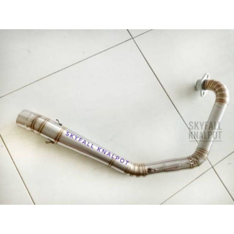 Leher knalpot MX king dan MX 135 full cacing underbon/roadrace diameter 50 mm pemasangan pnp