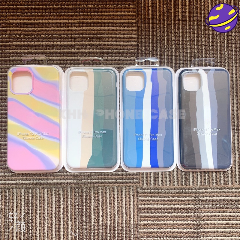 Soft Case Silikon Motif Pelangi Untuk Iphone 6 7 8 Plus X Xs Max Xr I11 I12 11pro 12pro