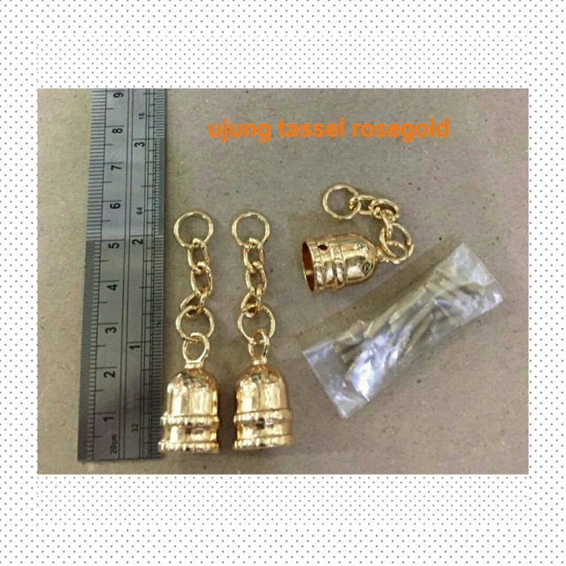 1pcs Ujung Tassel 1,2 Rose Gold