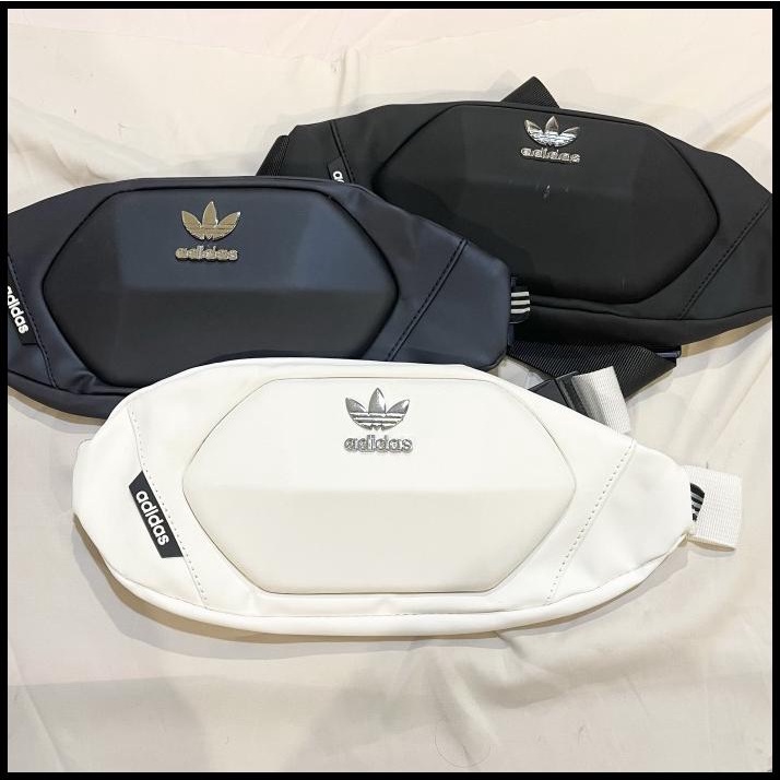 promo Tas Waistbag Pria Adidas Diamond Leather Premium Import Original