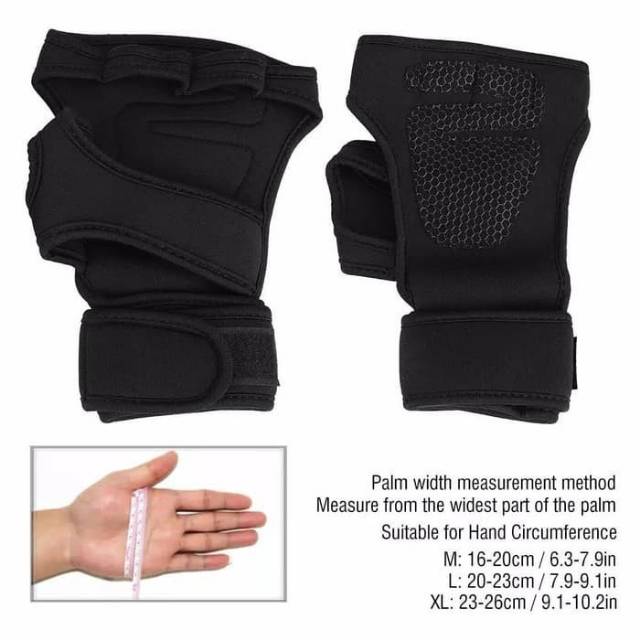 Sarung Tangan Fitness - Gym Gloves Angkat Beban Strap Hand Lifting