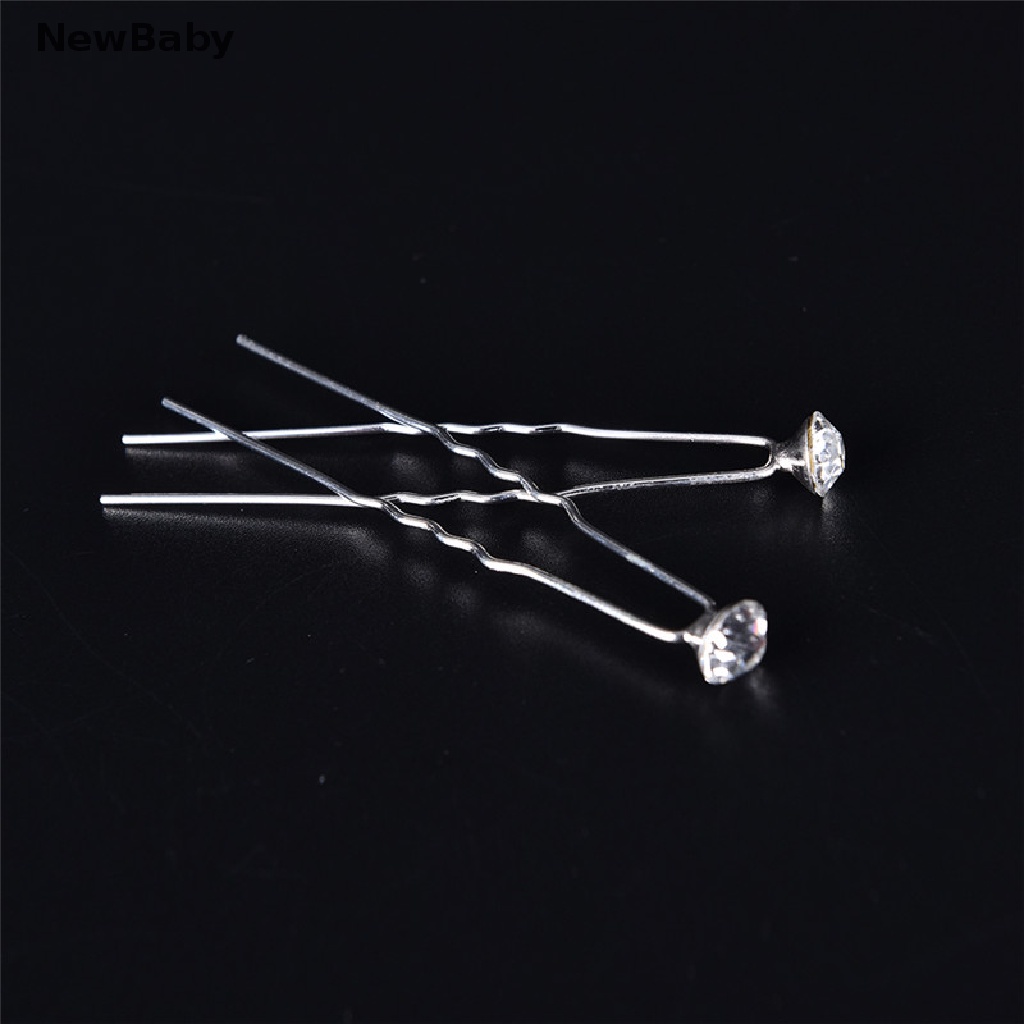 NewBaby 20PCS Clear Crystal Rhinestone Diamante Wedding Bridal Prom Hair Pins Hairpin ID