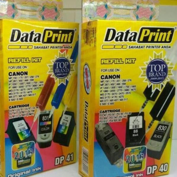 Big Sale JKZ Tinta Suntik Data Print Refill Kit DP 40 Black &amp; DP 41 color 88 Terlaris
