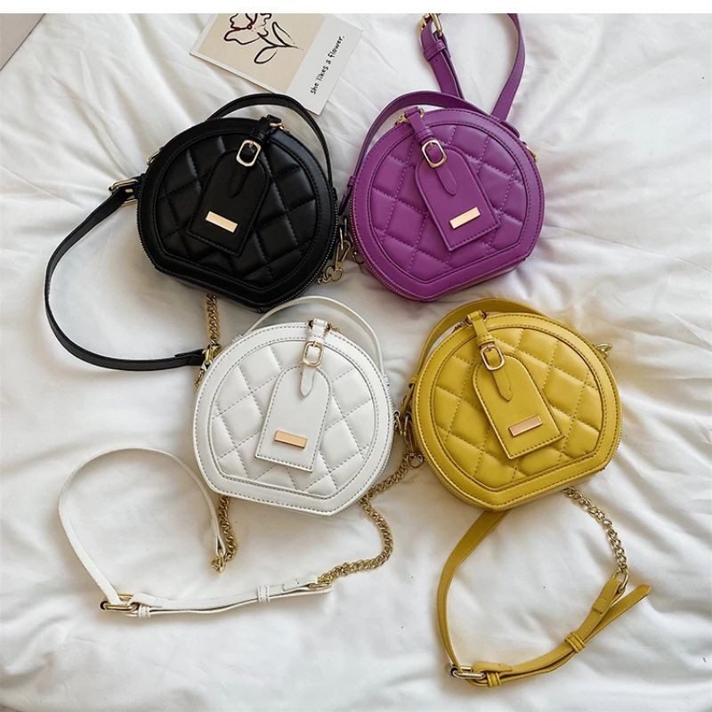 TERBARU TAS SELEMPANG WANITA BULAT RANTAI TAS WANITA KEKINIAN ALA KOREA STYLE