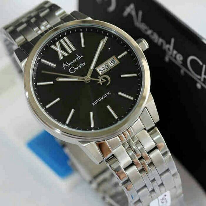 ALEXANDRE CHRISTIE WATCH AC 3027 PRIA AUTOMATIC SILVER BLACK ORIGINAL