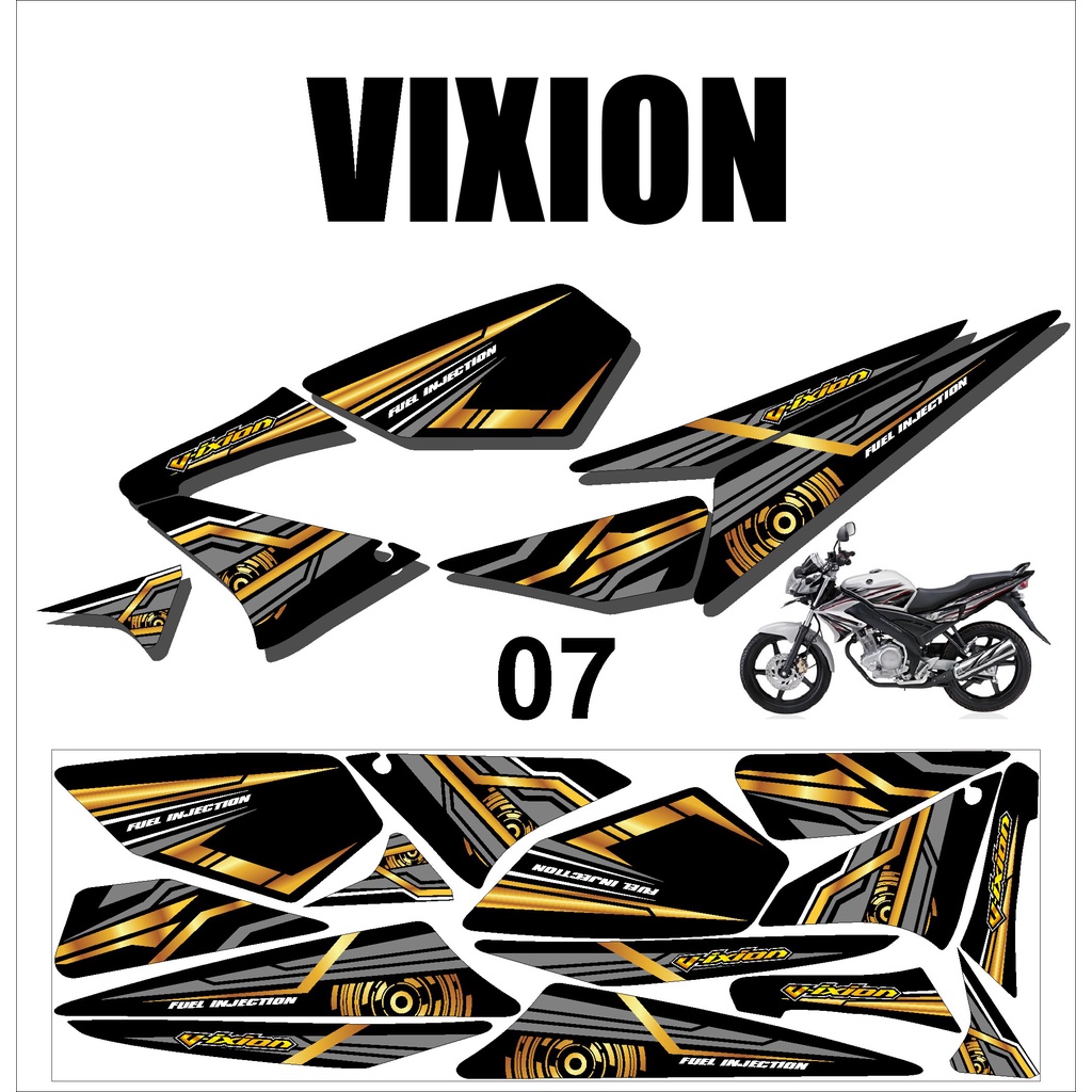 (cod)  VIXION OLD. Sticker Stiker Striping Lis Variasi Vixion Old Murah Desain DS OLD - 7