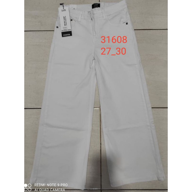 #30908 VJ ORIGINAL KULOT JEANS WHITE JUMBO