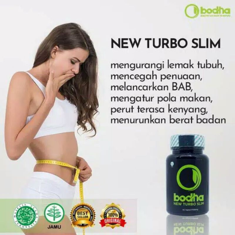 KAPSUL BODHA NEW TURBO SLIM - ORIGINAL 100% OBAT DIET PELANGSING - ISI 30 CAPS - BODHA TURBO SLIM