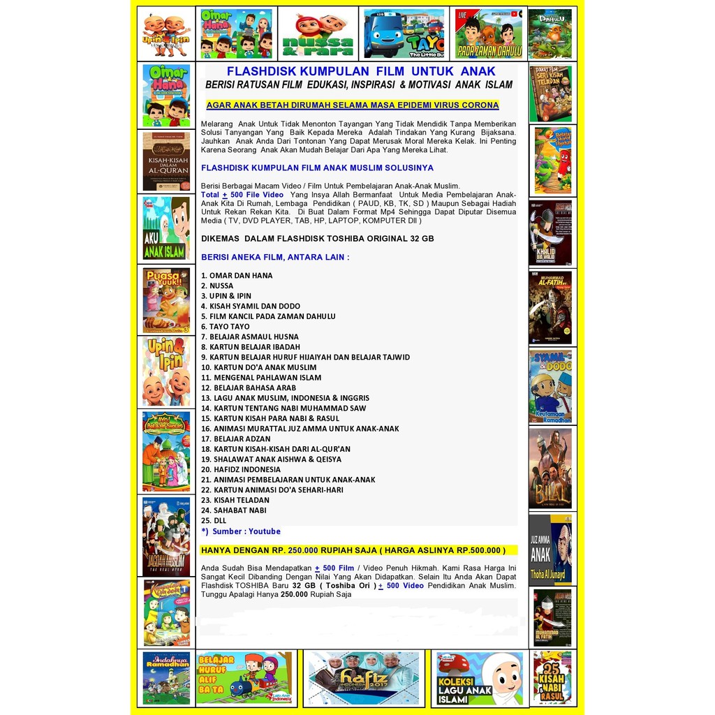 FLASHDISK KUMPULAN FILM ANAK MUSLIM