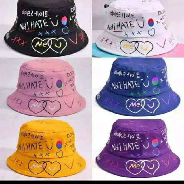 TOPI BUCKET HAT ANAK ALA KOREA BADASS XOXO 2 SISI