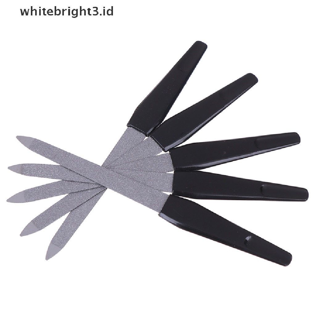 (whitebright3.id) 1pc Kikir Kuku Dua Sisi Bahan Stainless Steel Untuk Manicure / Pedicure