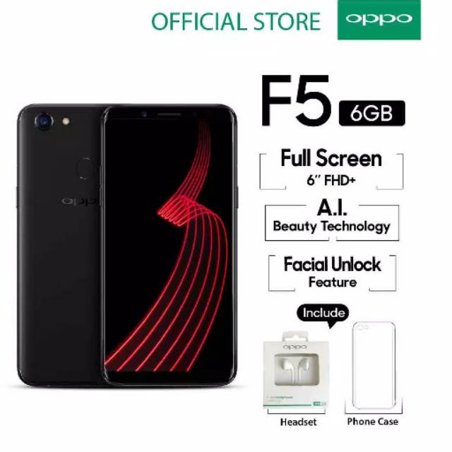 OPPO F5 RAM 6GB GARANSI RESMI OPPO INDONESIA