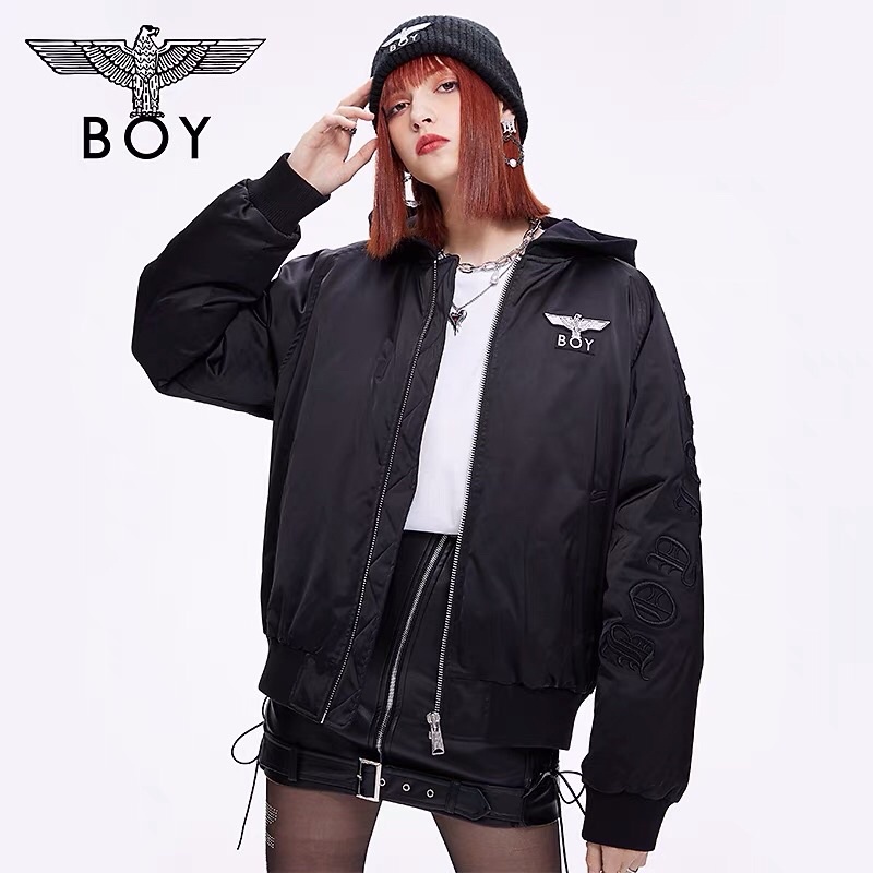 BOY76 JAKET BOMBER HOODIE BOY LONDON PRIA WANITA ASIA EROPA