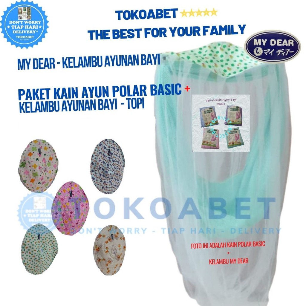 PAKET POLAR (Kain Ayun BASIC+Kelambu) Ayunan Bayi Manual &amp; Ayunan Elektrik Otomatis #tokoabet