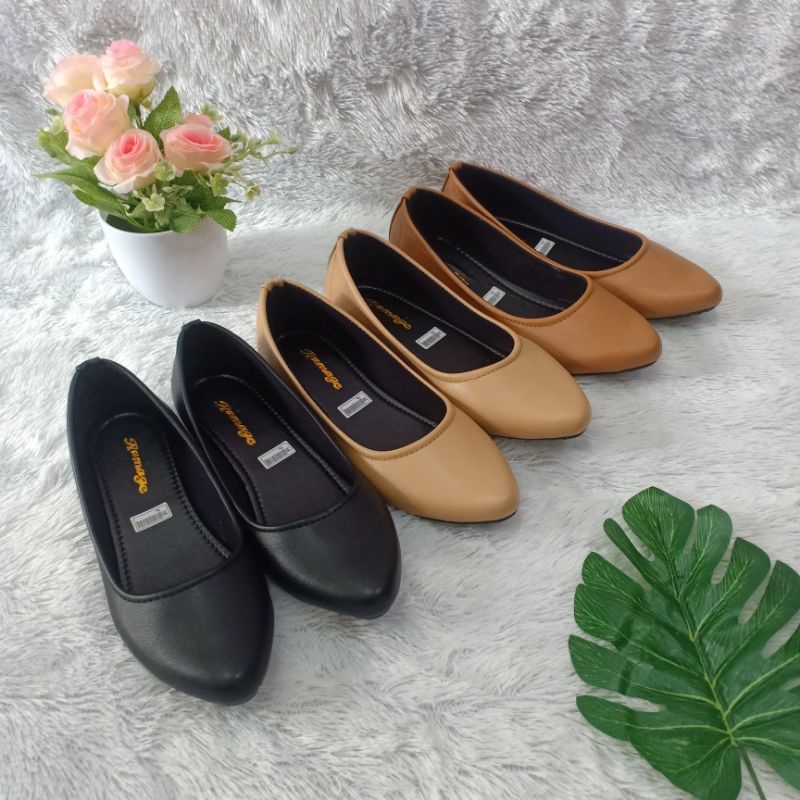 FLASH SALE - SEPATU WANITA FLAT SHOES SOL KARET H01 SIZE 37 / 44