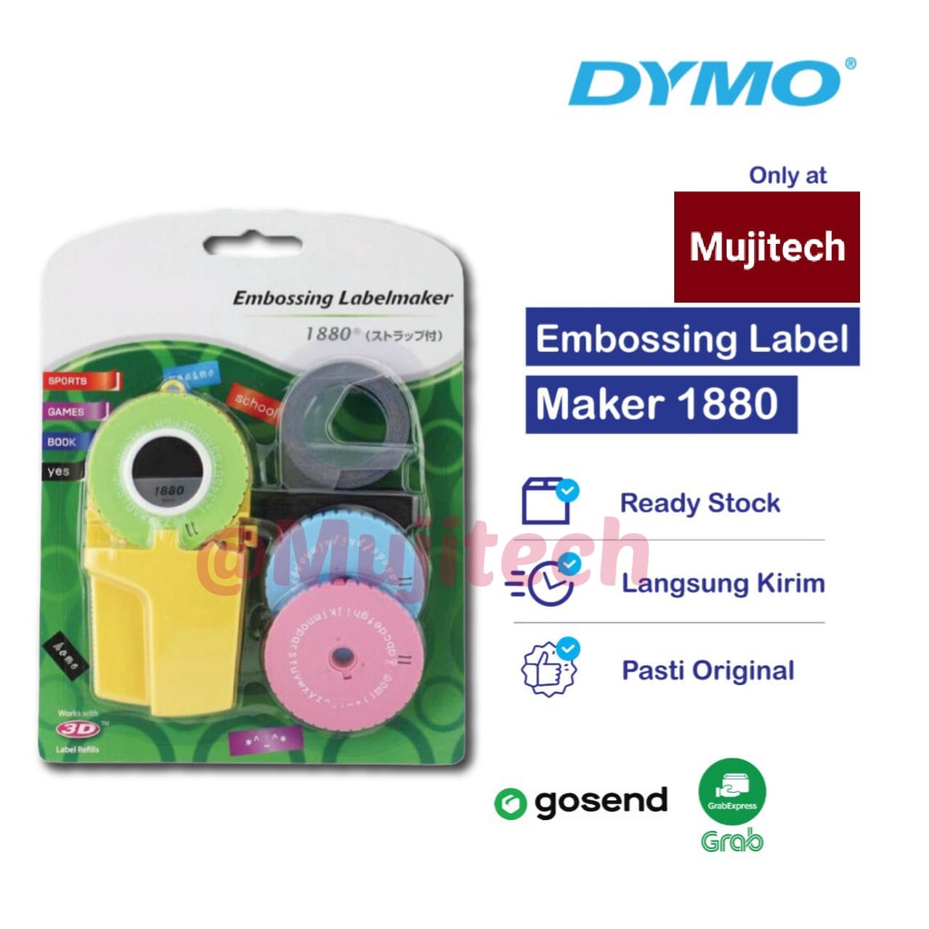 

DYMO 1880 MANUAL LABEL MAKER EMBOSS PLASTICK PVC