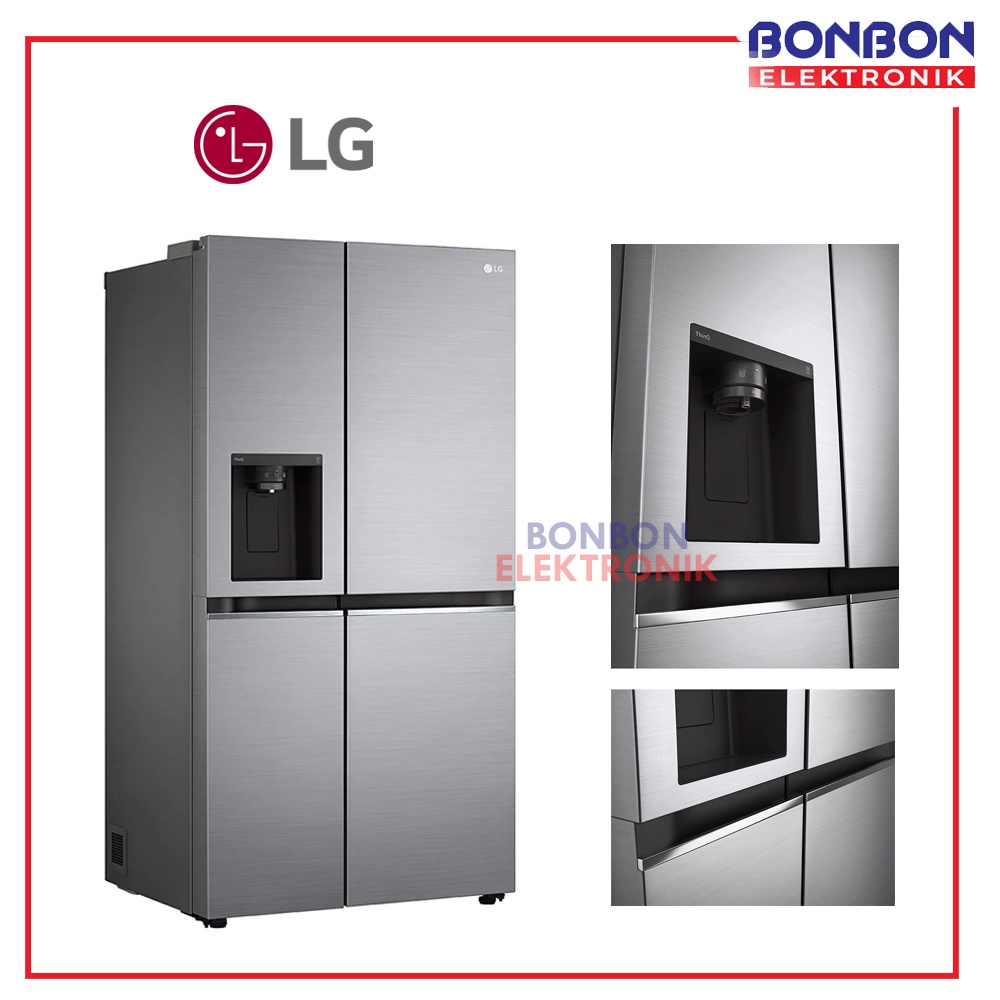 LG Kulkas Side By Side GC-L257SLNL w/ I&amp;W Dispenser ThinQ™ 635L