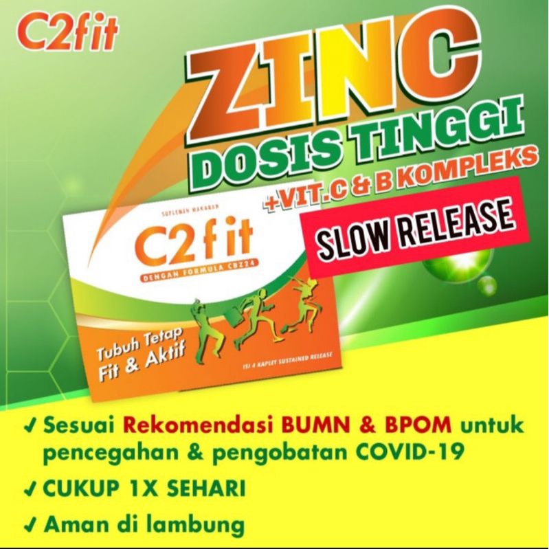Promo termurah di jamin ori!!! 1 box C2fit Multivitamin C Lengkap dengan B Komplex dan Zinc, Aman un