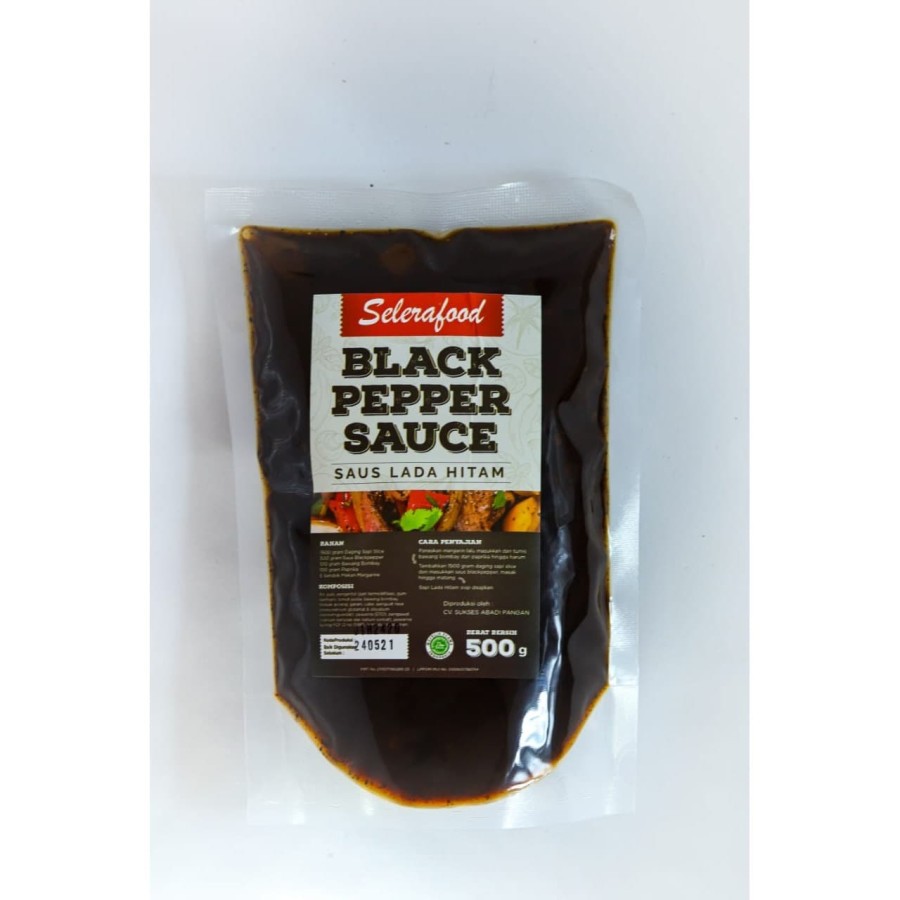 Black Pepper Sauce - Saus Lada Hitam Selerafood 500 gr/Pack