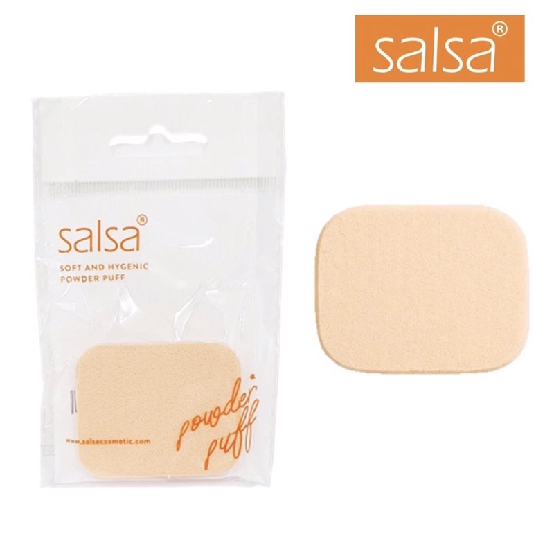 SALSA Spons Bedak Coklat Bulat / Persegi- Powder Puff