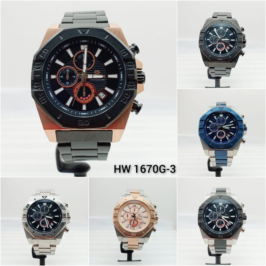 HEGNER HW 1670G-3 JAM TANGAN PRIA ORIGINAL GARANSI RESMI