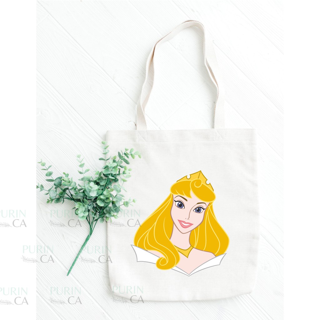 Tote bag Kanvas Custom Gambar Disney Princess