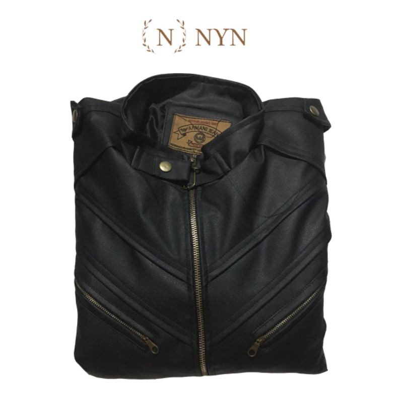 JAKET KULIT PRIA / JAKET GIORGIO ARMANI / JAKET KULIT GARUT / JAKET MURAH