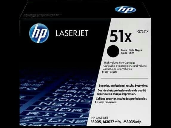Toner HP 51X Black Q7551X For Printer Laserjet 3005 3027 3035 Original