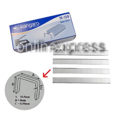 

Isi Stapler Tembak TR13/8 / Isi Staples Gun Tacker Kangaro