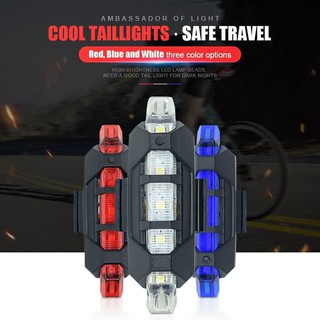 Lampu Sepeda / Lampu Belakang Sepeda LED Bisa di Charger USB Tail Light Rechargeable